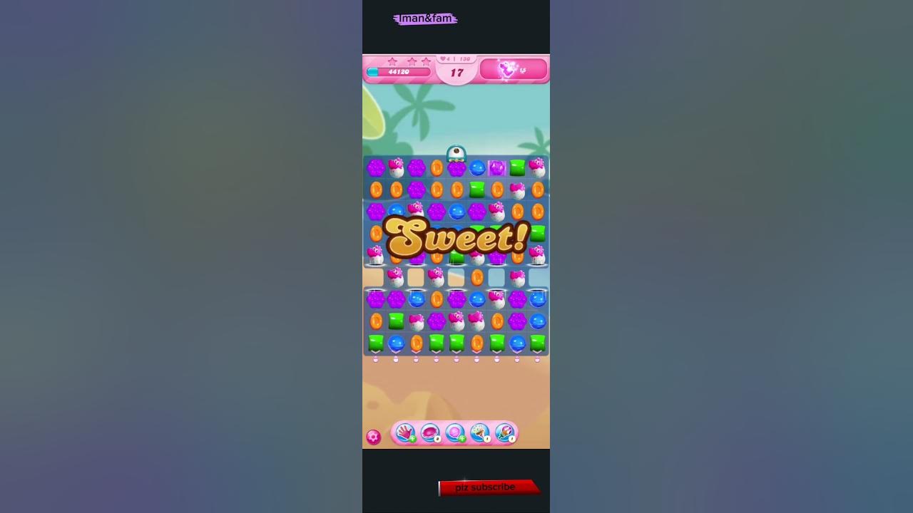 My favourite game candy crush.Check out my score candycrush YouTube