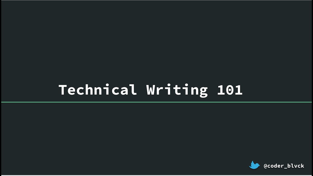 Technical Writing 101 - YouTube