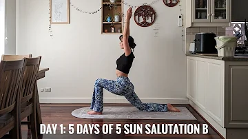 Day 1: 5 Days of 5 Sun Salutations B Challenge! #yoga  #yogapractice #yogachallenge
