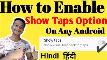 How to Enable show touch in Android | Show touch on screen Recording | Enable show touches android
