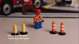 LEGO Tutorial: How to Build Traffic Cones (2 Types)
