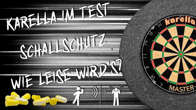 Dartboard flüsterleise?  Schallschutz WINMAU WISPA im Vergleich: ungedämmt  und Vilyzer System 