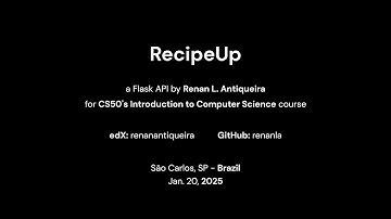 RecipeUp  - CS50 Final Project