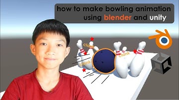 how to make bowling animation using blender and unity