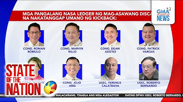 6 congressmen at 2 DPWH officials na tumanggap umano ng kickback, pinangalanan ng mga... | SONA