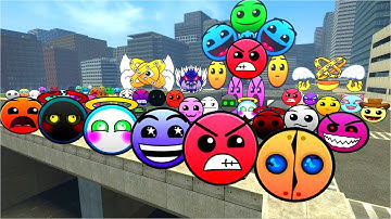 Lobotomy Dash and Geometry Dash Nextbots Family Chasing me Gmod