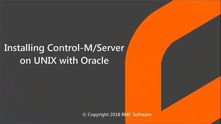 Installing Control-M/Server on UNIX with Oracle