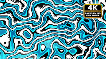 Blue Psychedelic Loop 1h | Abstract Lines & Shapes | 4K Relaxing Screensaver