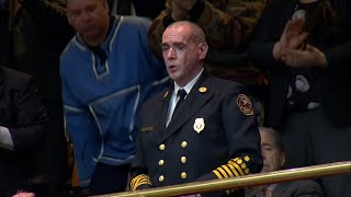 Maine Fire Chief Terry Bell, hero of the Farmington explosion, recognized by Gov. Mills