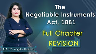 CA Foundation|Business Laws| Negotiable Instruments Act|Other Laws |May/NOV'24|CA CS Yogita Harjani