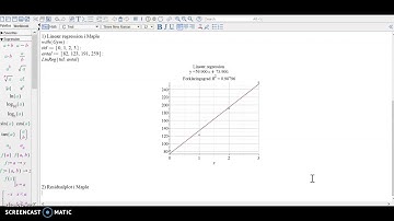 Lineær regression og residualplot i Maple