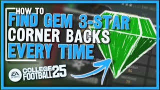 Find HIDDEN 3 Star Gem Slot CBs | College Football 25 Gems
