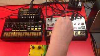 Techno Jam:  Jamuary 2019, Day 19 (Volca Bass and Beats, Patchblocks, Monotron Delay)
