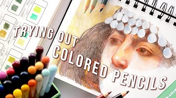 DRAW WITH ME ★ ARRTX 126 colored pencils swatches & review ★ sketching color studies