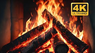 Cozy Fireplace 4K Ultra HD (12 HOURS). Fireplace Burning Logs. Crackling Fire Sounds 4K No Music