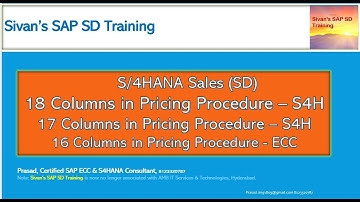 16 Columns in SAP ECC Pricing | 18 Columns in S4HANA Pricing Procedure | Sivan