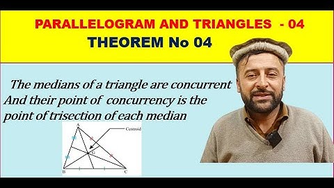 Medians of a triangle are concurrent and the point of concurrency is || Theorem 04 || in Urdu/Hindi
