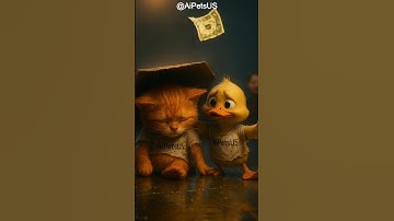 Cat and duckling 😭 #cat #catvideos #catlover #catlife #CatShorts #ytshorts #Duck #cute