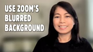 how to blur background in zoom windows 10