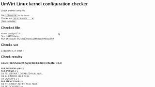 Full Linux kernel configuration on-line checker Guide
