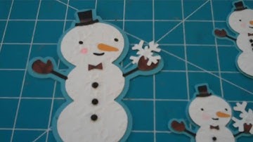 Cricut Gypsy Winter Frolic Snowman card + tag