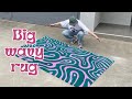 I made big wavy tufting rug. 5x7 feet