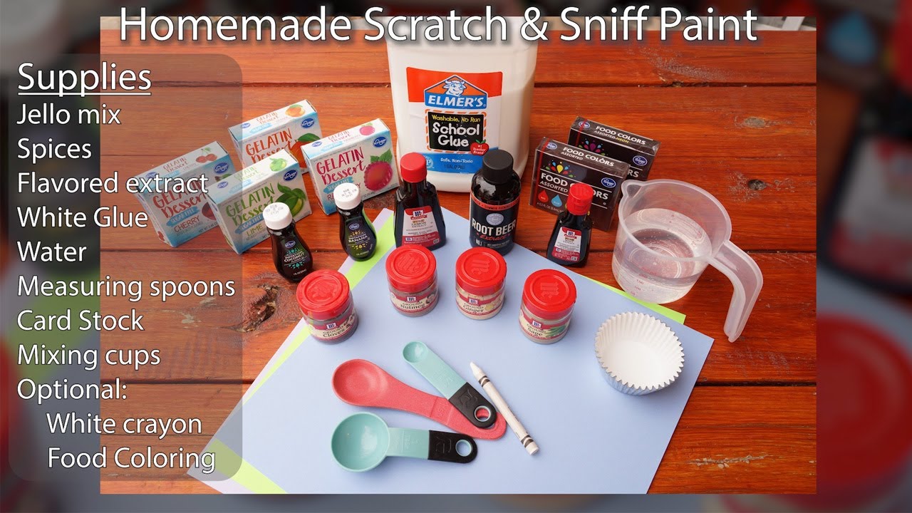 Science Story Time Activity: Homemade Scratch and Sniff Paint