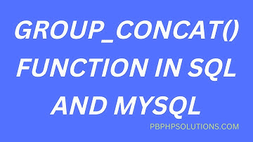 GROUP_CONCAT function in MySQL