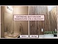 EXTREME Bathroom Makeover On A Budget Pt 1 | How To DIY A Wood Slat Wall