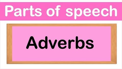 ADVERBS | Definition, Types & Examples in 3 MINUTES | Parts of speech