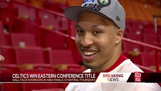 Grant Williams Reacts To Celtics Game 7 Win Over Heat In Miami
