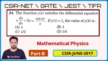 2017 June CSIR-NET | Part-B | First Order Linear Differential Equations | Q.NO 24 | POTENTIAL G