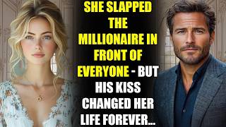 She Slapped the MILLIONAIRE in Front of Everyone   But His Kiss Changed Her Life Forever