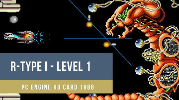 Level 1 playthrough of R-Type (1988) Hu card PC Engine version