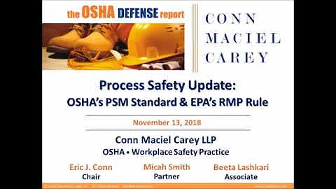 Process Safety Update: The Latest with OSHA PSM & EPA RMP