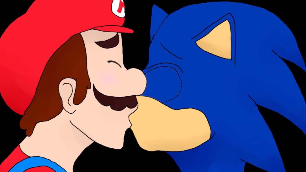 mario, sonic, mario and sonic, mario x sonic, ship, love, couple, romance.....