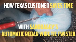 Automatic Rebar Wire Tie Tool  Twist Rebar Ties 2X Faster – Sandbaggy