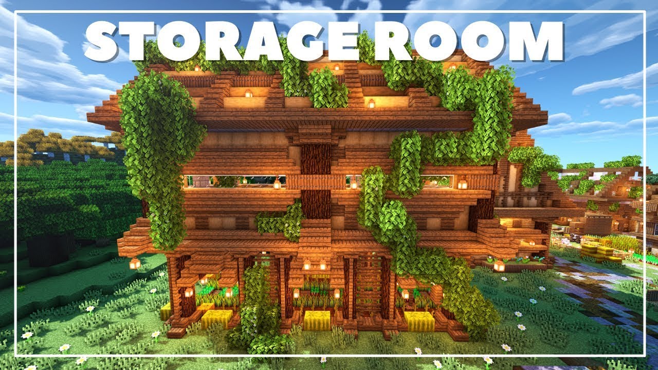 I MADE A BEAUTIFUL STORAGE ROOM IN MY MINECRAFT SURVIVAL WORLD |BG ...