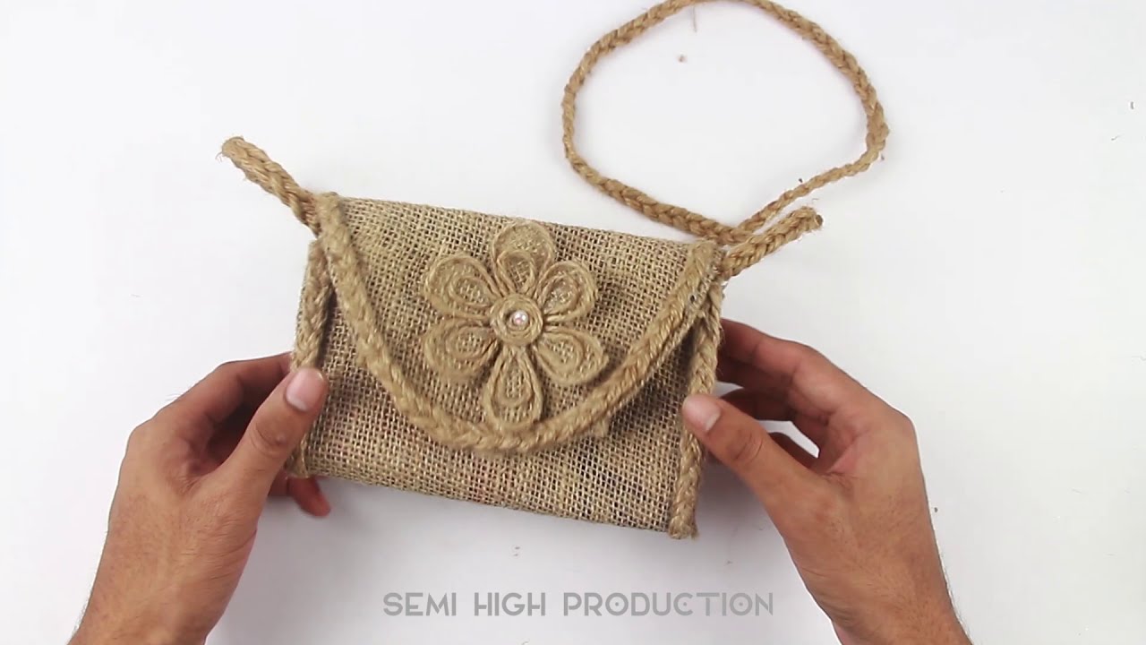 How to Make Hand Purse Using Cardboard, Denim and Jute Cloth? : 10