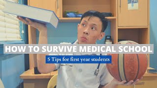 HOW TO SURVIVE MEDICAL SCHOOL | 5 TIPS EVERY FIRST YEAR MED STUDENT SHOULD KNOW | ChinoyMD