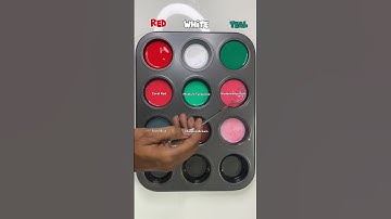Generate 9 random colors from 3 colors Red White and Tel #colormixing #satisfying