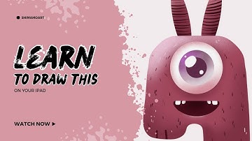 Easy Procreate Tutorial: You Can Draw This Cute Monster on your iPad