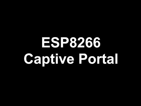 ESP8266 использование Captive Portal для настройки параметров