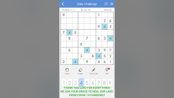 16 APR 2020 - SUDOKU DAILY CHALLENGE