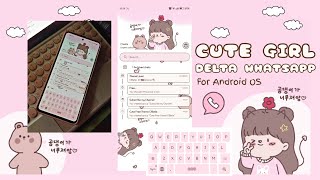 Delta Whatsapp Theme || Cara Membuat Whatsapp Jadi Lucu Pink Cute Girl Theme