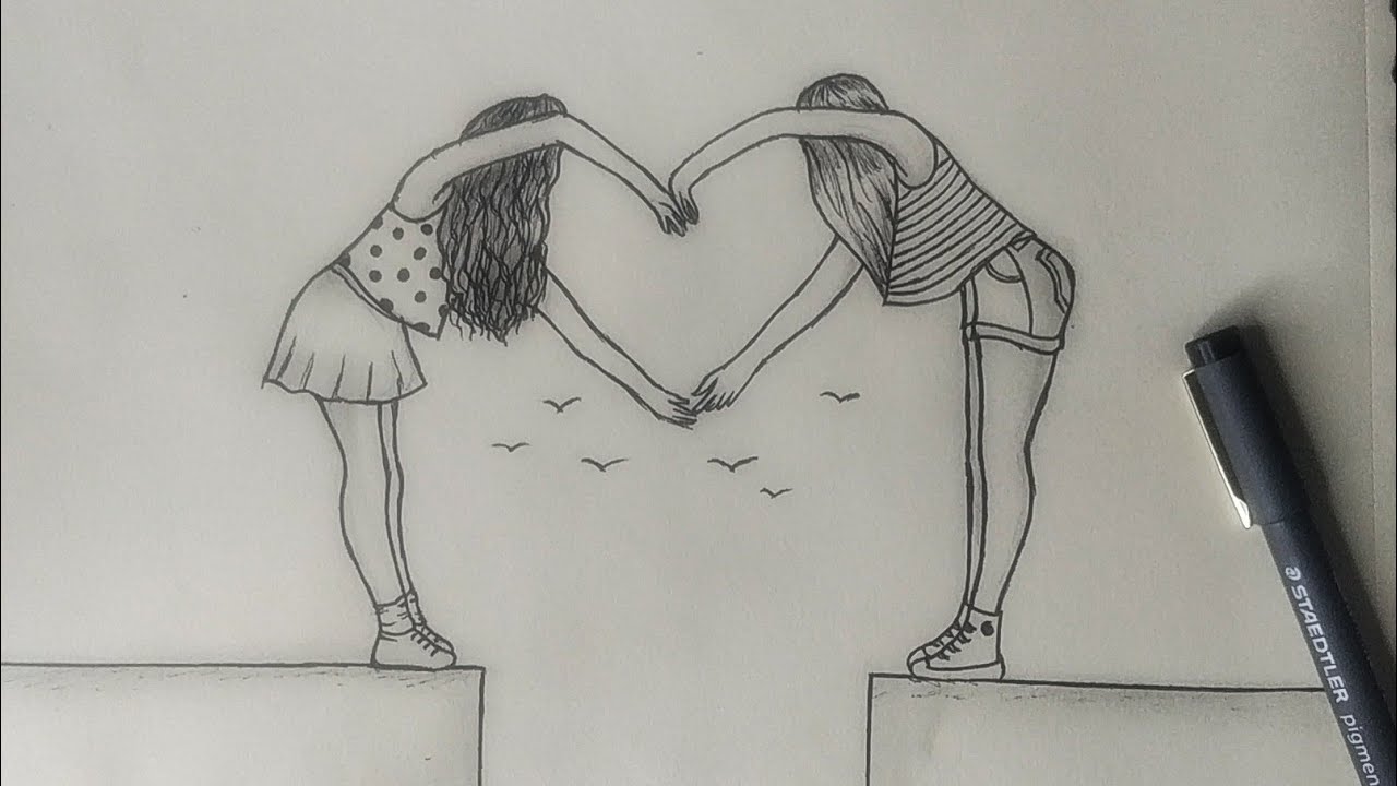 BFF Cute Girl Drawings Easy