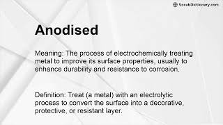 Anodised Meaning