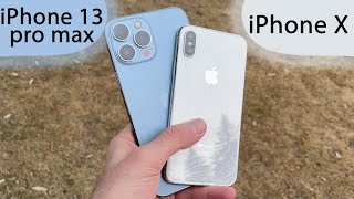 iPhone X vs iPhone 13 pro max Сравнение фото и видео