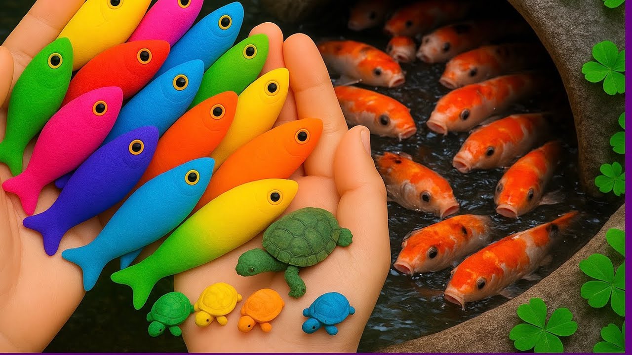 Stunning Catch Multicolor Aquarium Fish, Koi, Guppy, Turtle