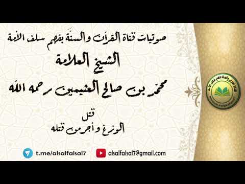 قتل الوزغ وأجر من قتله . الشيخ العلامة محمد بن صالح العثيمين رحمه الله .